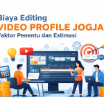 Biaya editing video profile Jogja dipengaruhi oleh kompleksitas footage, durasi video, kualitas editing, dan kebutuhan revisi. Pelajari faktor penentunya di sini.