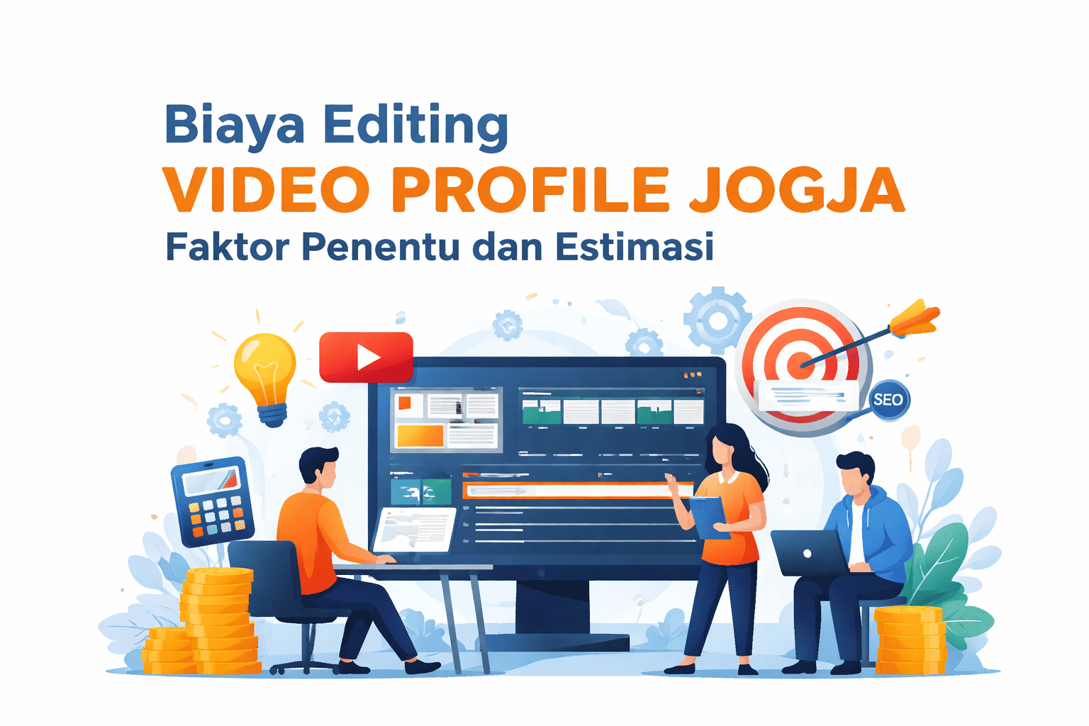 Biaya editing video profile Jogja dipengaruhi oleh kompleksitas footage, durasi video, kualitas editing, dan kebutuhan revisi. Pelajari faktor penentunya di sini.