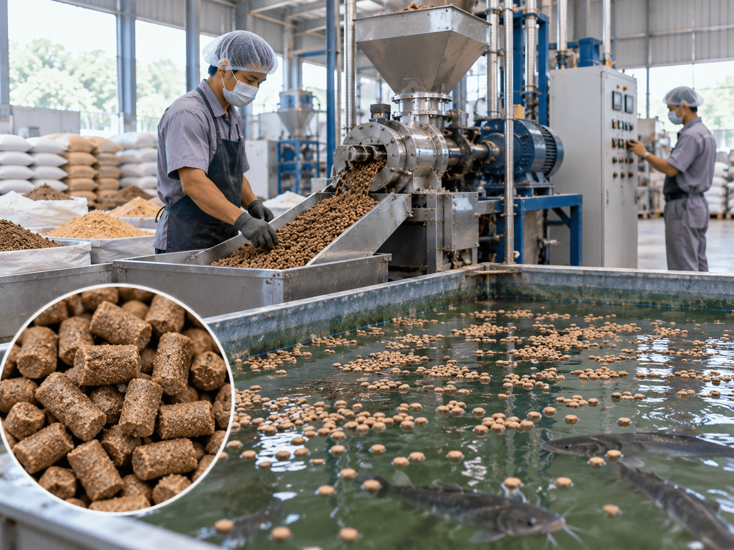 bahan pakan ikan apung